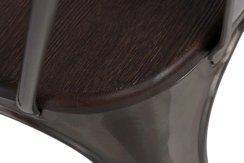 Krzesło Paris Arms Wood czarne sosna orzech