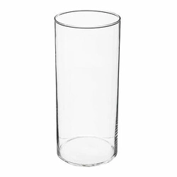 Wazon szklany Cylinder 30 cm transparentny na kwiaty do salonu