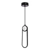 Lampa wisząca LACRIMA lampa wiszaca  czarny 10cm 15W LED 3000K maskownica biała
