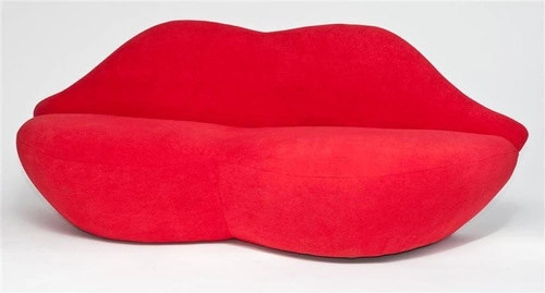 Sofa Usta czerwona nowoczesna inspirowana Kiss Bocca do salonu wełniana D2.DESIGN