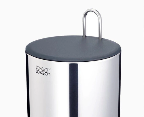 Joseph Joseph Easystore Luxe nowoczesny stojak na papier toaletowy srebrny stalowy do łazienki