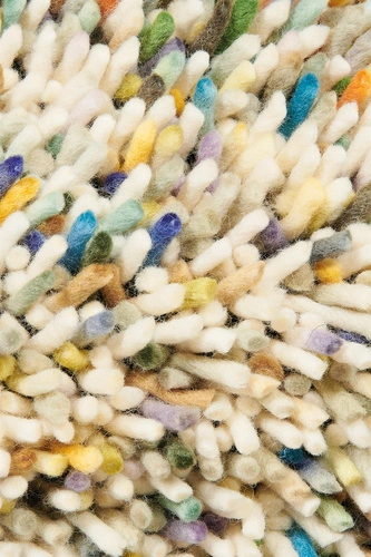 Dywan shaggy wełniany Shaggy Dots 250x350cm nowoczesny do salonu wielokolorowy Carpets&More