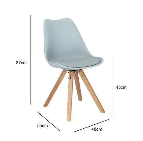 Krzesło Norden Star Square PP szary jasny/naturalny