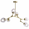 Lampa wisząca MODERN ORCHID-6 złoto tran  sparentna 130 cm OUTLET