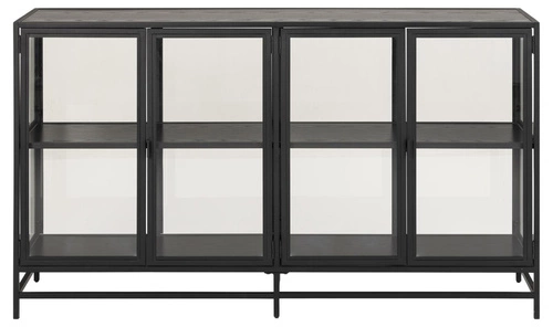 Witryna Seaford czarna niska szeroka