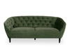Sofa 3 osobowa welurowa Ria Actona zielona nowoczesna do salonu styl glamour 191 cm