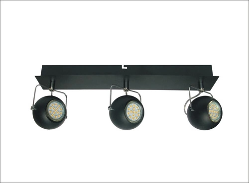 Lampa sufitowa LED Tony czarna nowoczesna regulowana 3-punktowa do salonu i kuchni