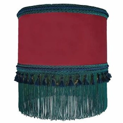 Lampa wisząca Martin N 2 Las Plumas welurowa z frędzlami do salonu 45cm boho
