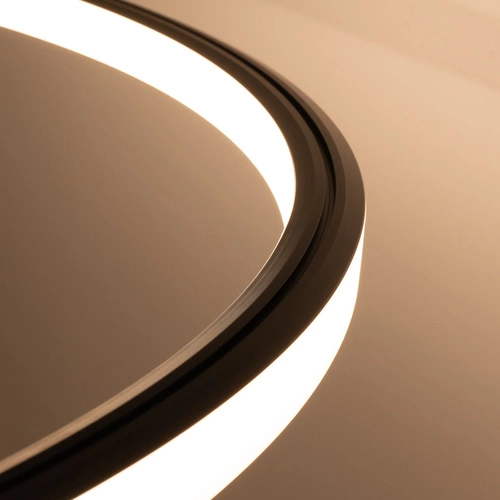 Żyrandol LED RISA 120 czarny nowoczesny do salonu i jadalni rozproszone światło