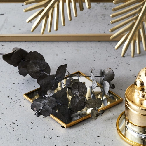 Intesi glamour organizer na biżuterię lustrzany złoty kwadratowy 10x10 cm