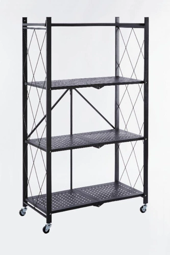 Regał metalowy na kółkach Lema czarny loftowy do garderoby i przedpokoju Intesi 122 cm