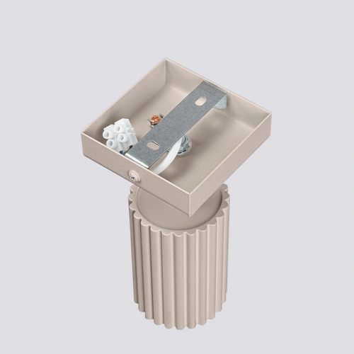 Kinkiet ścienny KARBON taupe nowoczesny aluminiowy do salonu i przedpokoju SOLLUX