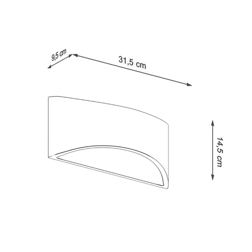 Kinkiet ścienny Vixen biały połysk nowoczesny ceramiczny do salonu, sypialni lub nad lustro