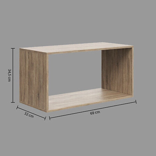 Półka na książki Kali wysoka prostokątna nowoczesna do pokoju dziecięcego i sypialni naturalna