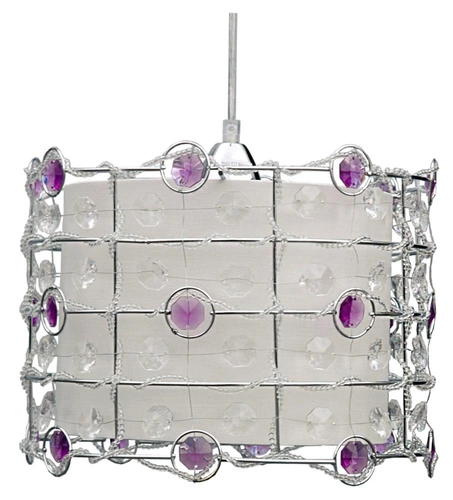 Lampa wisząca Seneca 30 1x40W E27 fiolet  + linka 85-10523