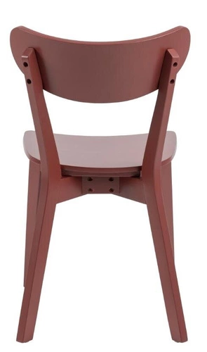 Krzesło drewniane Roxby czerwone do jadalni kuchni salonu styl skandynawski Actona