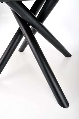 Stół rozkładany do jadalni Ricotti dąb naturalny czarne nogi nowoczesny loftowy 160-200 cm