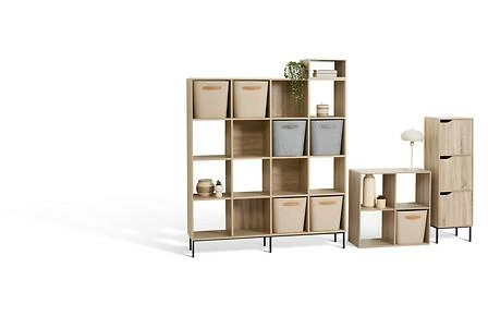 Pudełko materiałowe Ronda 31x31x31 cm szare z uchwytem do regału i garderoby 5five