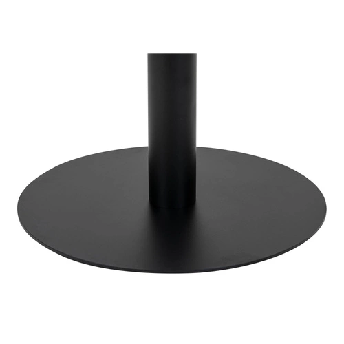 Stolik kawowy okrągły Bolzano 70cm biały marmur glamour z czarną metalową nogą do salonu Intesi
