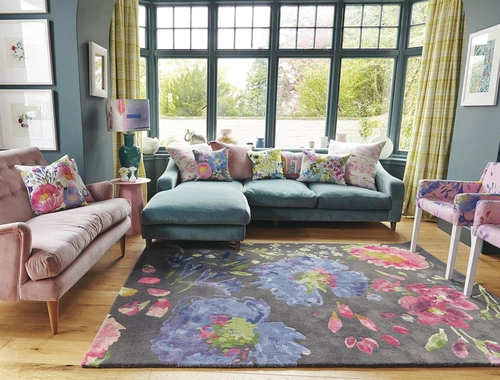 Dywan do salonu Kippen 170x240 nowoczesny wełniany kolorowy łatwy w czyszczeniu CARPETS & MORE