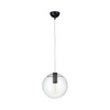 Lampa wisząca kula szklana czarna TONDA 25 cm do salonu i jadalni regulowana