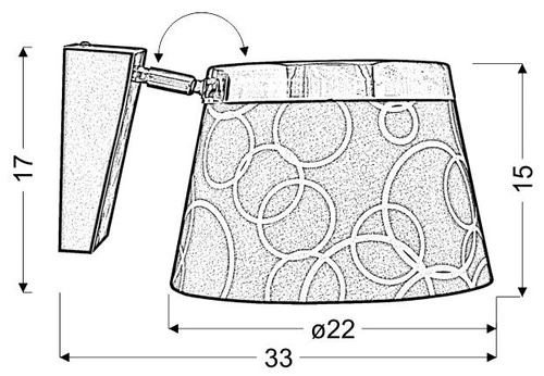 Nowoczesny kinkiet ścienny Impresja czarny chrom regulowany do salonu i sypialni CANDELLUX