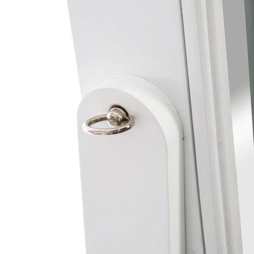 Lustro stojące LED z organizerem na biżuterię Bettany do sypialni białe Atmosphera