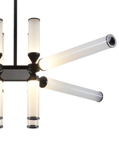 Lampa sufitowa LED QUADRO-12 czarna nowoczesna regulowana do salonu lub jadalni