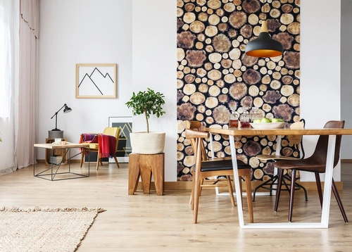 Krzesło drewniane Codo inspirowane Elbow Chair do jadalni naturalne z ekoskóry D2.DESIGN