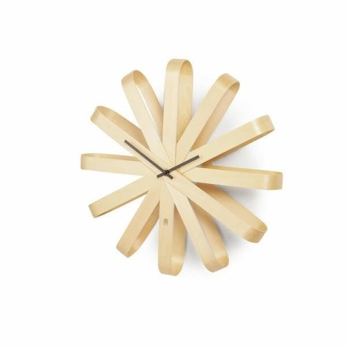 Zegar ścienny boho Umbra Ribon złoty 51 cm nowoczesny zegar do salonu lub sypialni