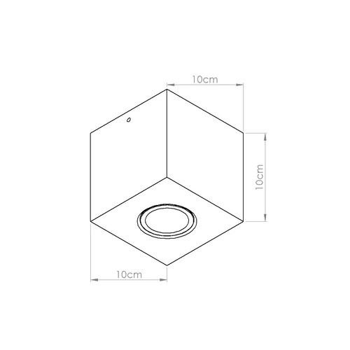 Plafon kwadratowy QUAD beton zielona oliwka industrialny do kuchni i salonu 10 cm
