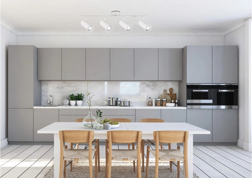 Lampa sufitowa Colly biała 4-punktowa regulowana do salonu i kuchni nowoczesna metalowa