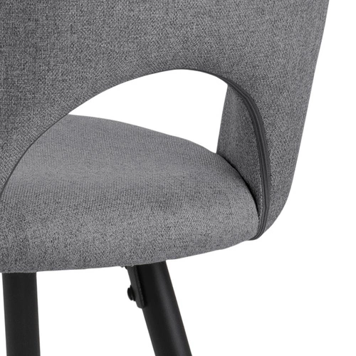 Hoker z oparciem Ayla tapicerowany szary jasny 65 cm do kuchni nowoczesny Actona