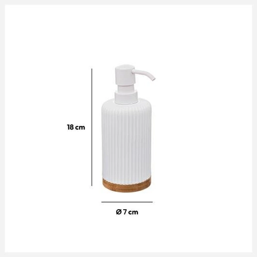Dozownik do mydła Modern biały 5five simply smart nowoczesny bambus do łazienki 270 ml