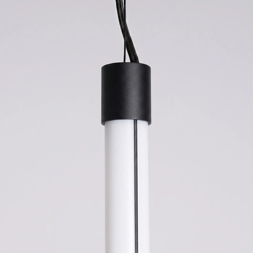 Lampa wisząca TRANG 75 czarna LED regulowana do kuchni nad wyspę