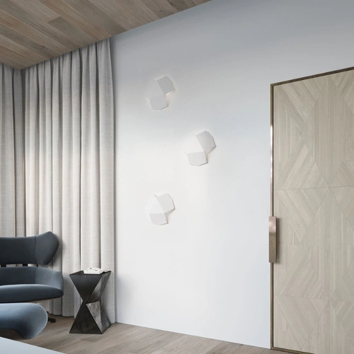 Nowoczesny biały kinkiet ścienny metalowy TRE Sollux do salonu sypialni lub nad lustro 30 cm