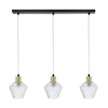 Lampa wisząca Greniko czarny 3x40W E14  klosz bezbarwny