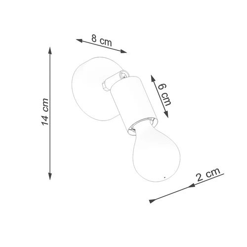 Kinkiet ścienny FORNES 1 czarny metalowy regulowany minimalistyczny do salonu i sypialni