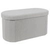 Ławka tapicerowana Olaf szara ze schowkiem składana do przedpokoju i sypialni Intesi