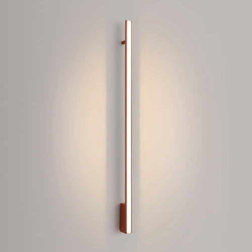 Nowoczesny kinkiet ścienny LED LAGOM 120 czerwony aluminium do salonu, sypialni i kuchni Thoro