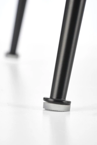 Krzesło tapicerowane welurowe Sarah czarne do jadalni nowoczesne na metalowych nogach Intesi