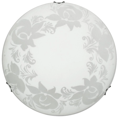 Plafon sufitowy Beris 30 okrągły szklany biały nowoczesny do salonu i sypialni