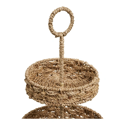 Taca dekoracyjna okrągła Rifbjerg trawa morska naturalna do serwowania