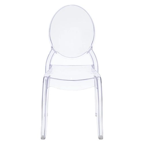 Krzesło transparentne Mia Intesi do jadalni nowoczesne sztaplowane z tworzywa glamour
