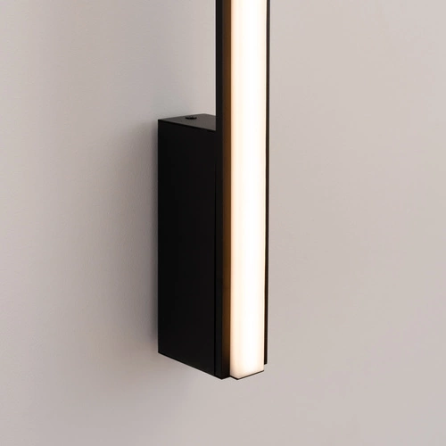 Kinkiet ścienny LED LAGOM 90 czarny nowoczesny aluminium do salonu i sypialni Thoro