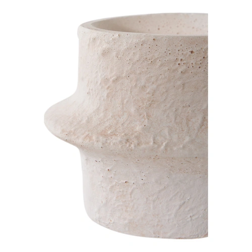 House Nordic zestaw 2 cementowych świeczników białych do salonu i jadalni