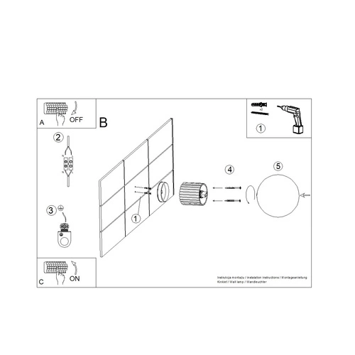 Kinkiet ścienny HALO czarny nowoczesny IP44 do łazienki salonu i sypialni SOLLUX LIGHTING
