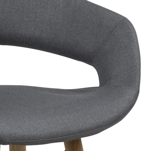 Stołek barowy Grace low szary ciemny tapicerowany