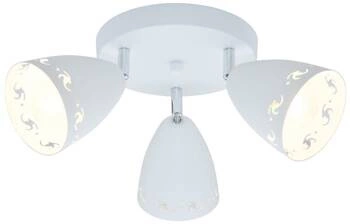 Coty nowoczesny biały plafon okrągły metalowy 3xE14 do salonu i sypialni 38 cm