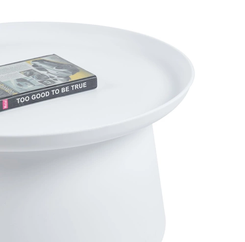 Stolik kawowy Xena okrągły biały 70 cm nowoczesny skandynawski do salonu Intesi